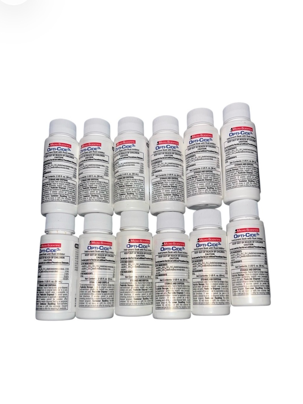 12 micro scientific opticide 3 instrument soak hospital surgical medical cleaner